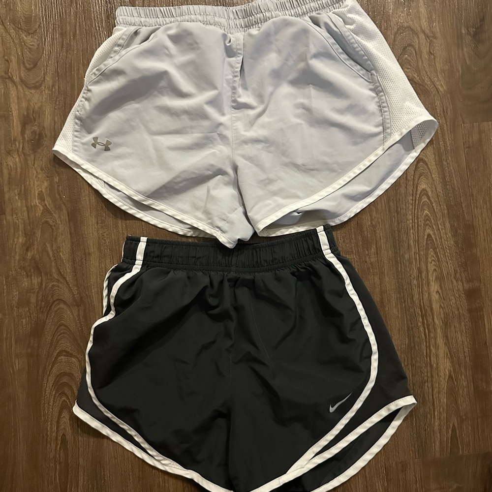 Under Armour and Nike Women's Shorts Set - White and Black